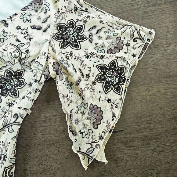 Y2K Babydoll Top Fairycore Sheer Wide Long Sleeve Shirt Vintage Mint Green Large - Picture 9 of 9